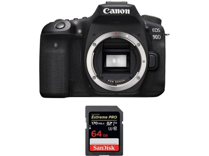 Kit Cámara CANON EOS 90D + SanDisk 64 GB (APS-C)