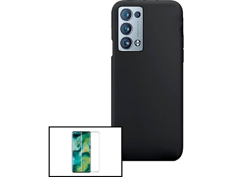 Carcasa + Protector Oppo Reno6 Pro+ 5G PHONECARE Silicona Líquida Negro