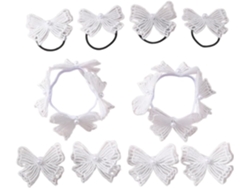 Paquete De 10 Gomas Para El Pelo Extragrandes Sweet Girl Con Estampado De Mariposa/rosa