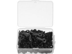 Juego de 160 asas giratorias de metal negro para marcos de fotos, mecanismo de sujeción seguro, liberación rápida, diseño GOKOCO.