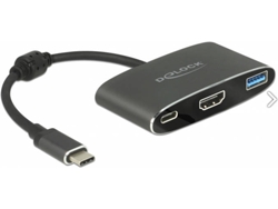 Adaptador HDMI DELOCK (HDMI - HDMI - Gris)