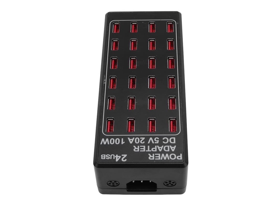 Cargador De Múltiples Puertos Usb De 100w De Carga Rápida Con 24 Puertos Para Tabletas Apple, Teléfonos, Power Banks, Uso Universal