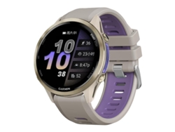 Bracelete Para Garmin Forerunner 970 - Silicone Bicolor - Fivela De Aço Preta Roxo Areia