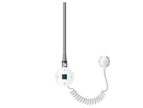 Elemento calefactor para radiador de baño 1200W blanco con termostato Pantalla LCD control de temperatura y temporizador LUXEBATH