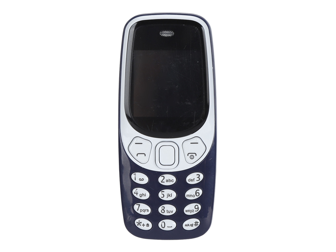 Mini Teléfono Móvil 3 En 1 Con Bluetooth, Desbloqueado, 3 Sim, Baja Radiación, Gsm, Azul/blanco.