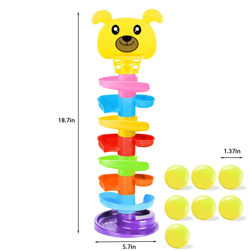 Pelota rodante de juguete para bebés (8 capas) - Juego educativo para bebés - Pista de apilamiento para bebés