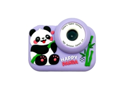 Cámara digital Eifson de doble cámara, 4000 W, pantalla IPS 2.0 (Purple Panda)
