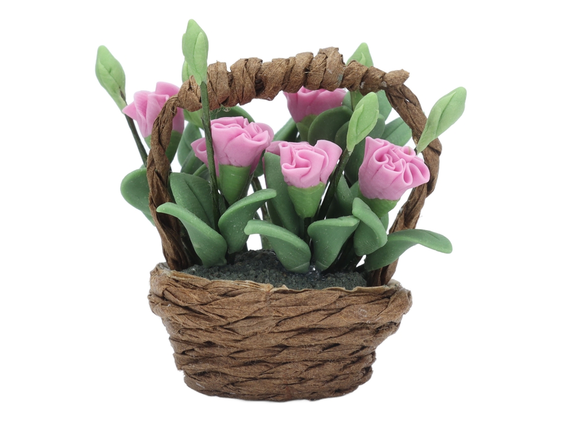 Miniaturas De Flores De Arcilla Vibrantes Para Jardín De Hadas De Casa De Muñecas, Accesorio 1/12