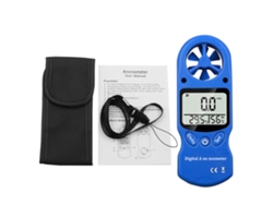 Anemómetro Digital Portátil Con Medidor De Velocidad Del Viento De 0,3 A 30 M/s, Con Medición De Temperatura Y Humedad.