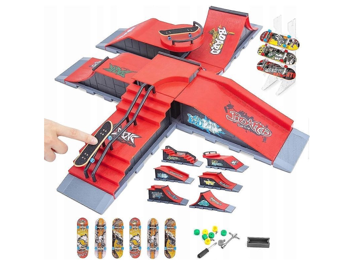 Set De Rampa Para Patineta De Dedos 6 En 1 Skatepark 6 Skateboard