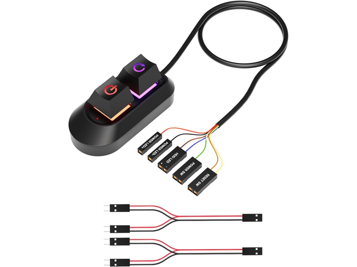 Botón De Encendido Externo Con Interruptores Mecánicos, Cable Divisor Y