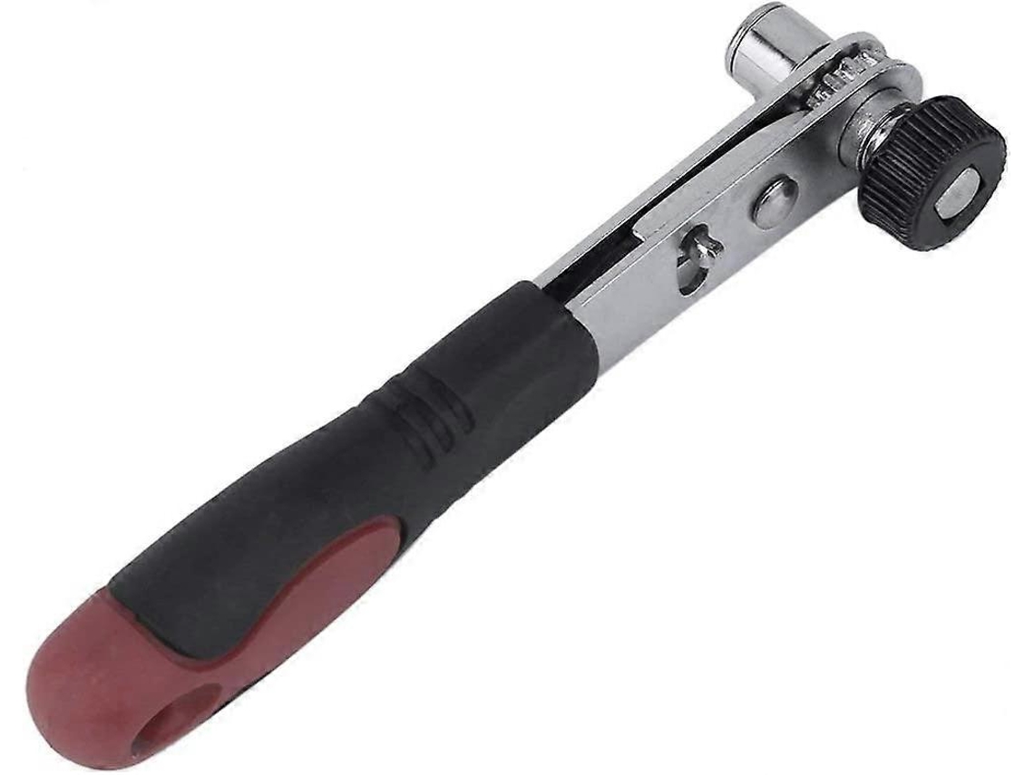 Llave De Ratchet Mini Rápida Profesional Y Duradera 1/4" Barra De Destornillador Roja Mango Negro 6.35