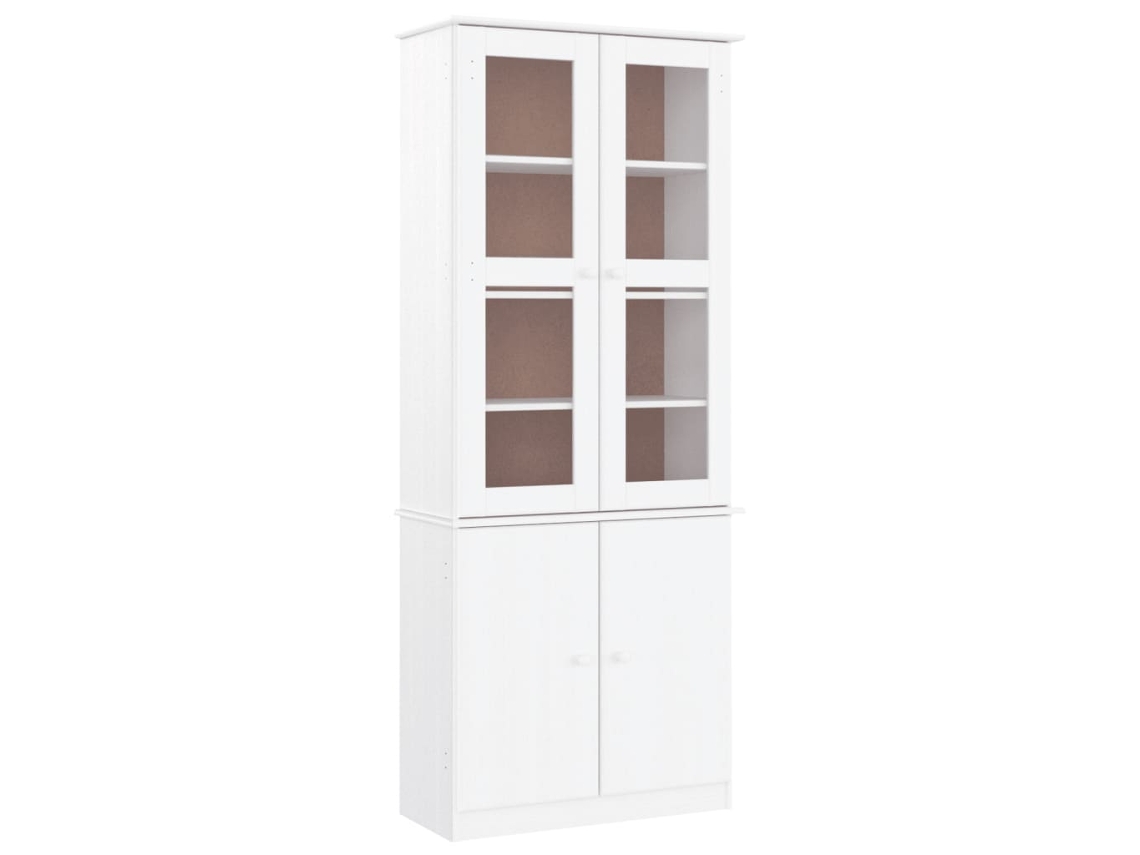 Armario Vitrina VIDAXL Blanco Madera (77x35x186,5 cm)
