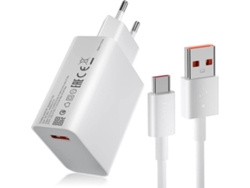 VENISYMLIS Kit de Cargador Turbo de Carga Rápida y Cable de Carga para Xiaomi Redmi Note 10 Pro+ (33W - 3A - USB - C - Blanco)