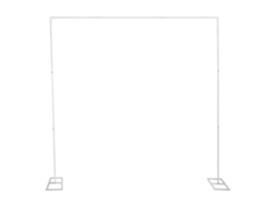 Soporte de fondo, 2,4 m x 2,4 m, material de hierro, forma cuadrada, blanco, L OEM