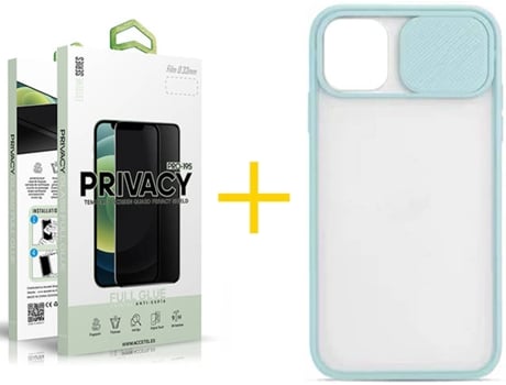 Carcasa + Protector de Pantalla para iPhone 12 SKYHE Verde Agua