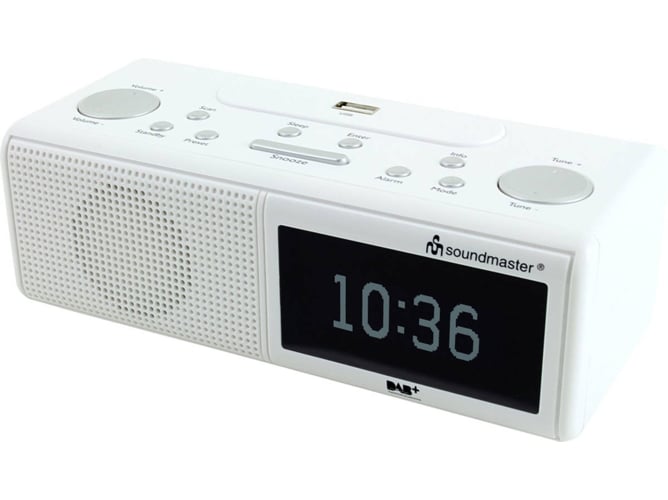 Reloj Despertador SOUNDMASTER UR8350WE (Blanco - Digital - DAB+/FM-PLL - Pilas y corriente)