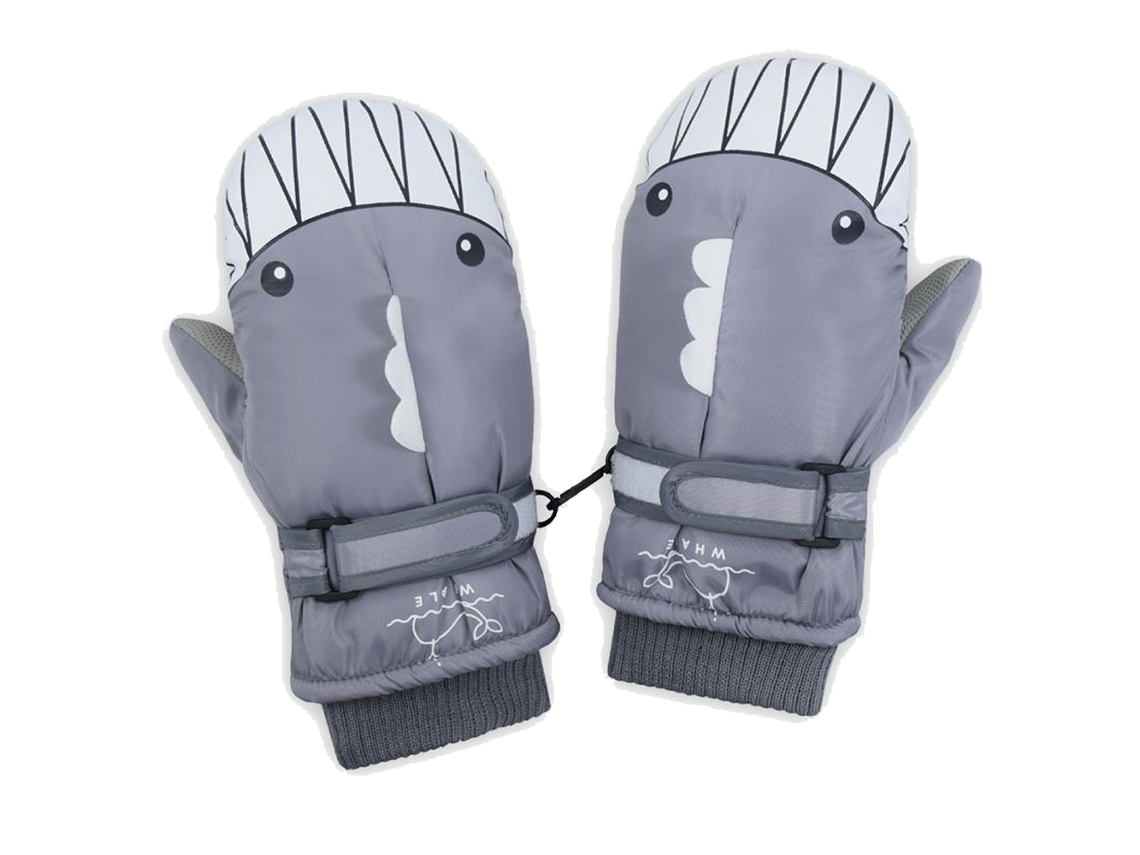 Guantes de esquí para niños con bonitos estampados, cálidos y resistentes al viento para niños de 6 a 12 años, ideales para ciclismo al aire libre.