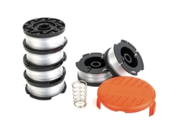 2026-hilo De Recambio Linjou Para Cortacéspedes Compatible Con Black And Decker Af-100, 6 Bobinas Con Tapa Y Resorte