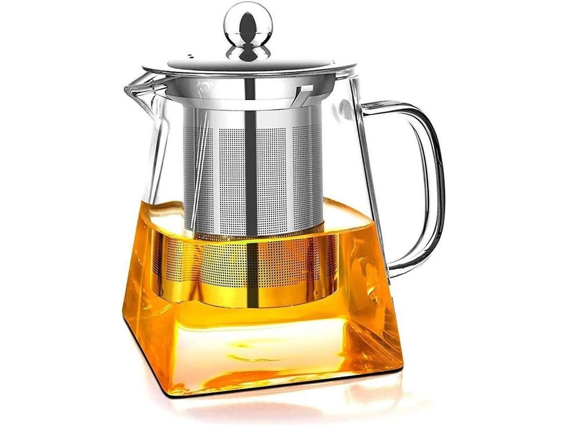 2026-tetera De Vidrio 2025 Con Infusor Extraíble, Vidrio De Boro Silicato Alto, Tetera Para Té Suelto, Acero Inoxidable 304