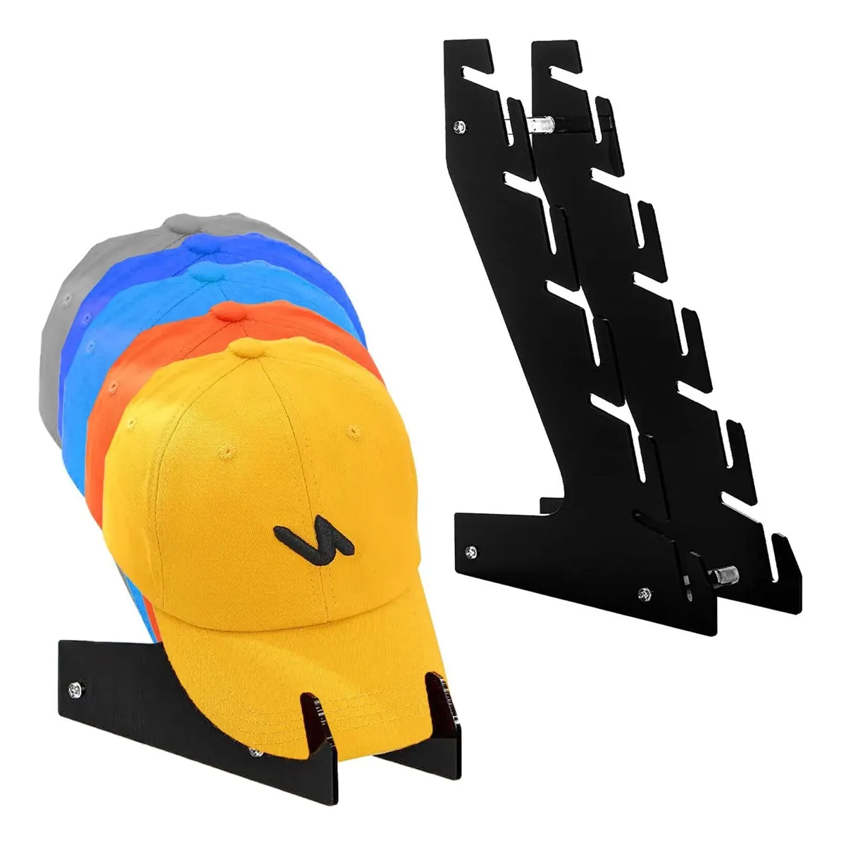 Perchero para gorras de béisbol con ganchos acrílicos para montar en Vayotoy