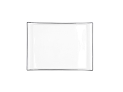 Bandeja de Aperitivos QUID Gastro Black Blanco Cerámica 31 x 23 cm