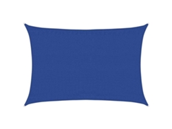 vidaXL Toldo de vela rectangular HDPE azul 160 g/m² 3,5x4,5 m