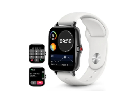 Reloj Inteligente Chronus I18 Diseño Ultrafino Sin Bordes Blanco BISBISOUS