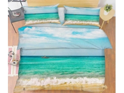 Funda de Edredón AJ WALLPAPER 3D Gran mar azul 31 (200 x 225cm)