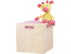 Caja de Almacenamiento BENLEMI Boks (Marrón - Aglomerado Abedul Natural - 33x37x33 cm)