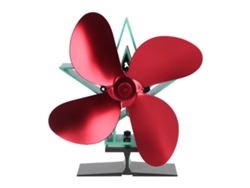 Ventilador de 4 aspas para estufa de leña, silencioso y con circulación de calor para el hogar.