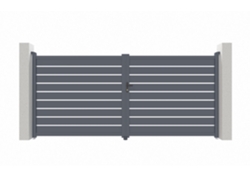 Puerta batiente de aluminio 4m VOGEL H.180cm