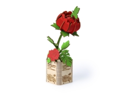 Kit De Maquetas De Madera 3d Con Diseño De Peonías. 116 Piezas. 12x9x21 Cm.
