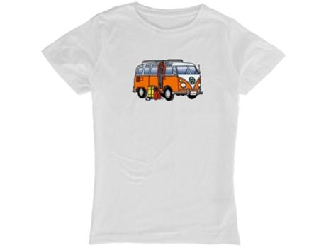 Camiseta de Hombre para Buceo KRUSKIS Hippie Van Dive Blanco (S)