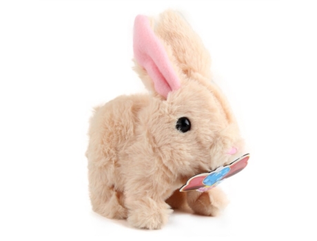 Perro Robot Lindo Electrónico de Peluche Interactivo Inteligente Conejo Marrón
