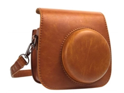 Estuche para cámara instantánea Fujifilm Instax Mini 12 / Mini 11 / Mini 9 / Mini 8, bolso de cuero retro con correa marrón para el hombro, Digitallab