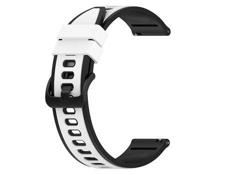 Correa Smartwatch Para Garmin Forerunner 645 Music 20Mm Blanco-Negro VENISYMLIS