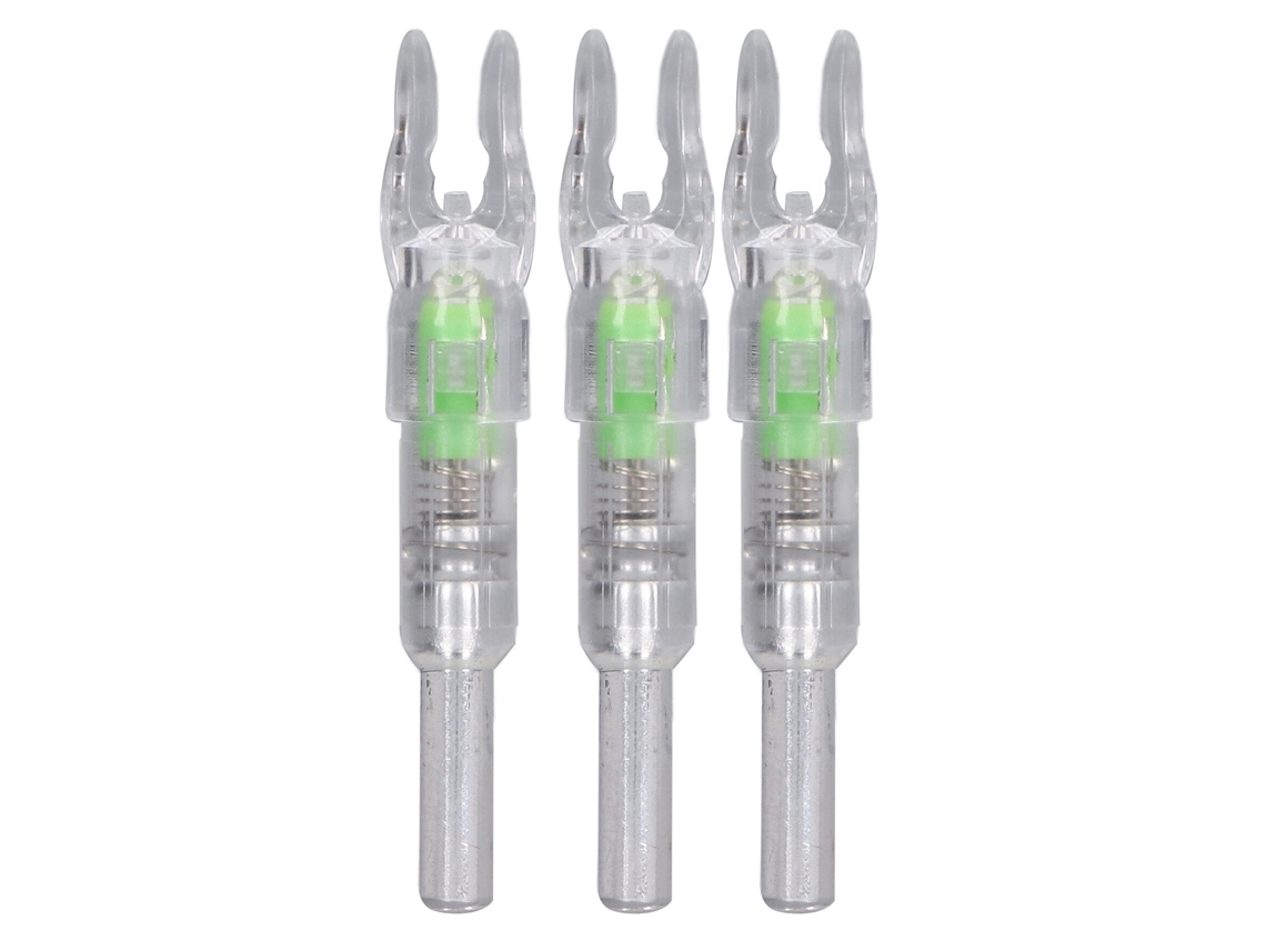 2026-3pcs Picaportes Iluminados Para Flechas 6.2mm Diámetro Interior Automáticos Para Arco Exterior Verde