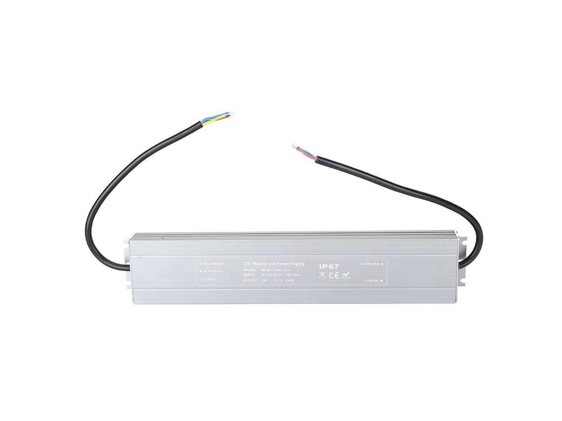 Fuente De Alimentación Led Impermeable Ip67 Hruw-200w-24v 170-240vac Transformador Driver