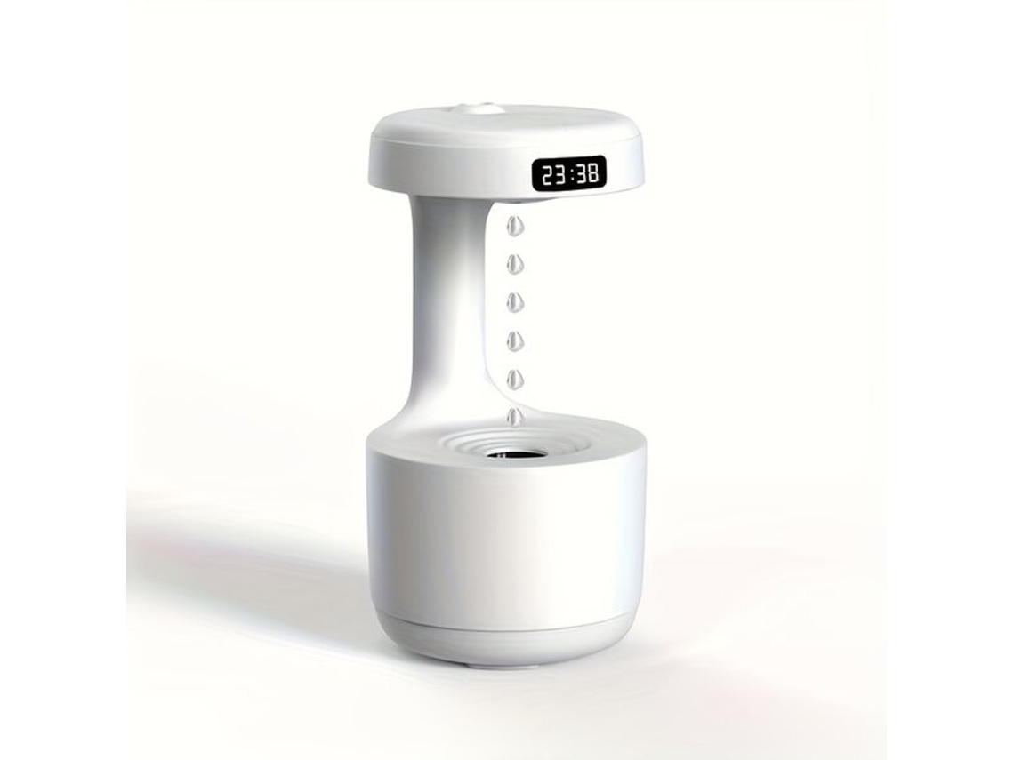 Humidificador antigravedad con reloj y luz nocturna Pickifyvayotoy