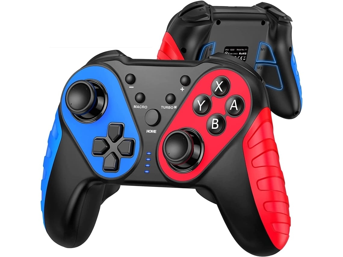 Controlador Ps4 Controladores Switch Pro Inalámbricos para Switch/Lite/Oled Control de Movimiento Vibración Turbo Wake-Up Programable Rojo YIZHOOD