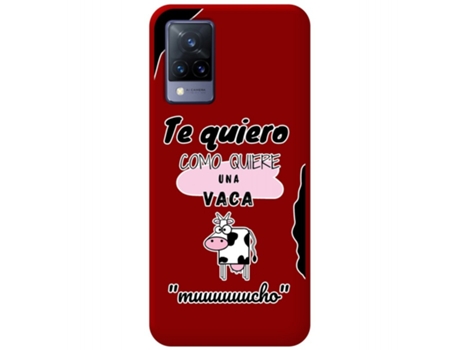 Carcasa Vivo V21 5G TUMUNDOSMARTPHONE Silicona Líquida Dibujos Rojo