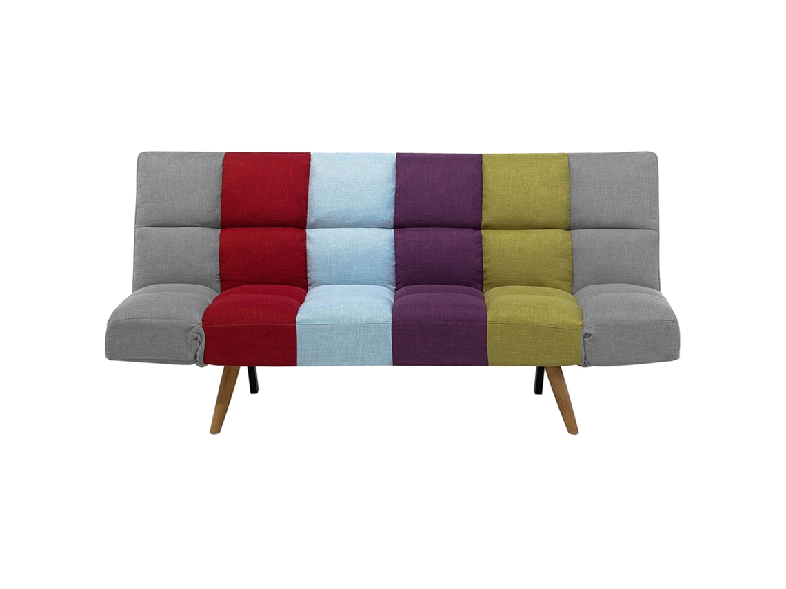 Sofá-cama Beliani Ingaro De Tecido Multicolor 182x80x86