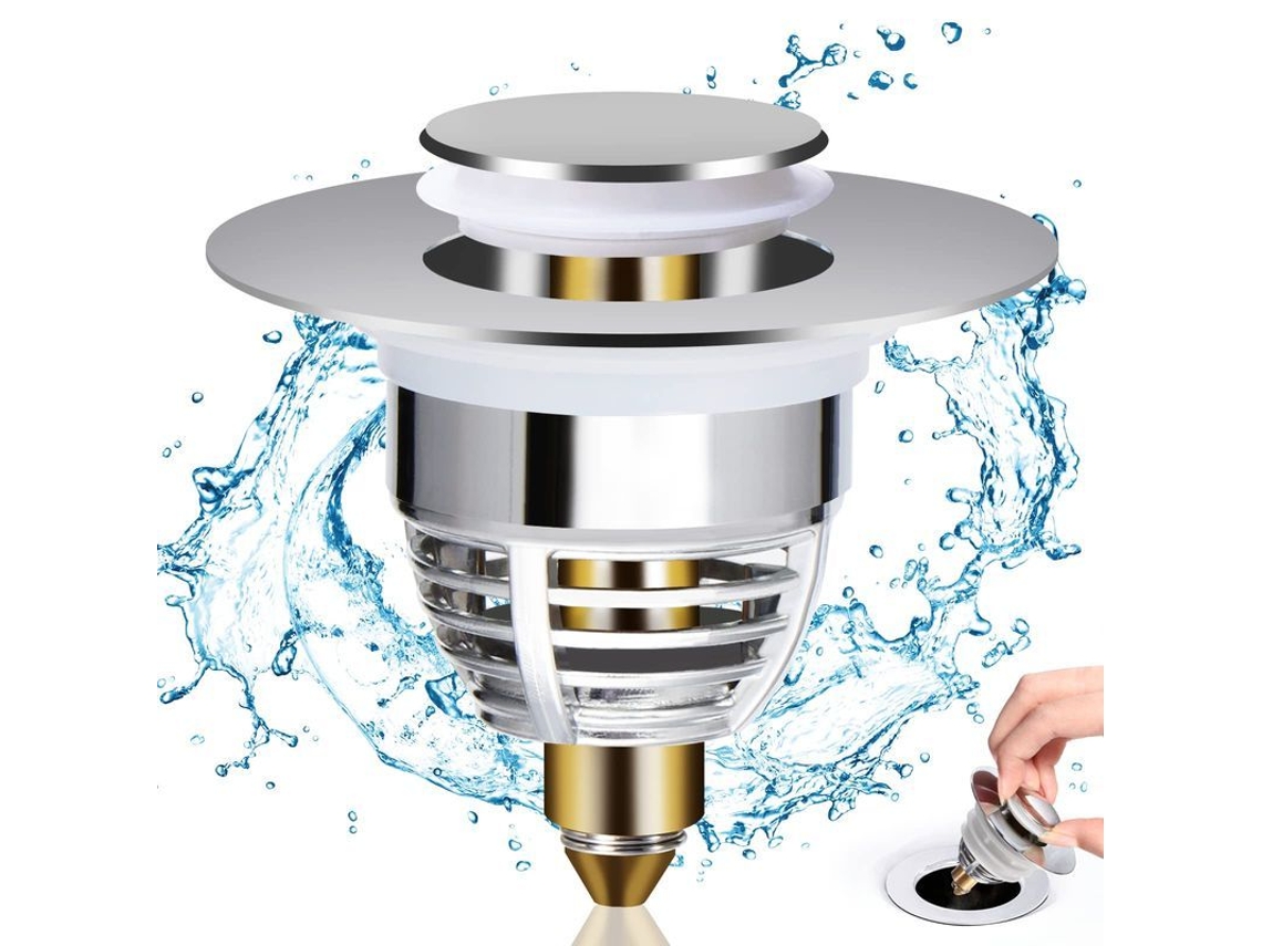 Tapón Universal Para Fregadero Con 2 Sellos, Tapón Pop-up Para Bañera, Cocina, Fregadero (hoyo De Desagüe 32-42 Mm)