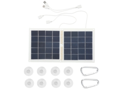 Panel solar portátil, plegable, impermeable, de 14 W, eficiente, para viajes al aire libre.