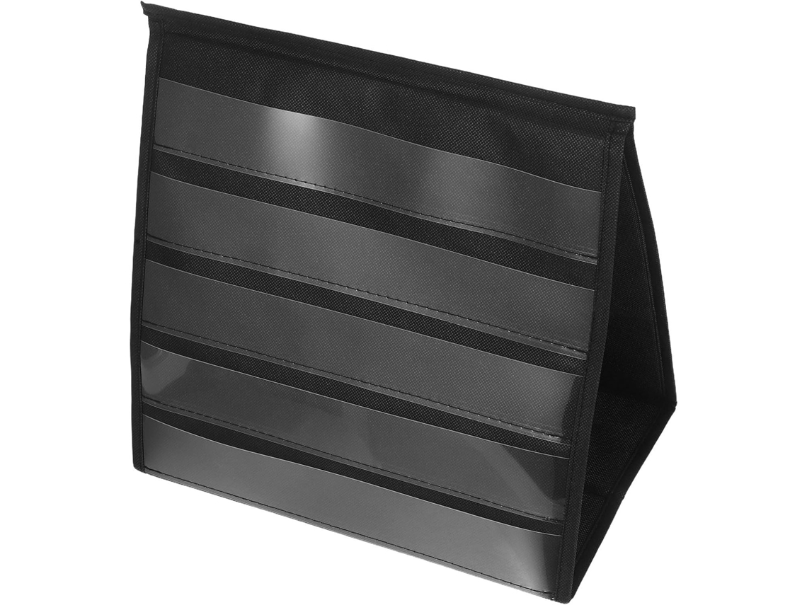 Soporte Para Tarjetas Solustre, Expositor De Tarjetas De Doble Cara Con 5 Bolsillos Grandes Por Lado Y Base Triangular,