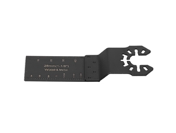 Hoja Universal Para Herramienta Oscilante De 28 Mm, Acero Al Carbono, Alta Capacidad De Corte, Plástico, Madera Y Metales Blandos.