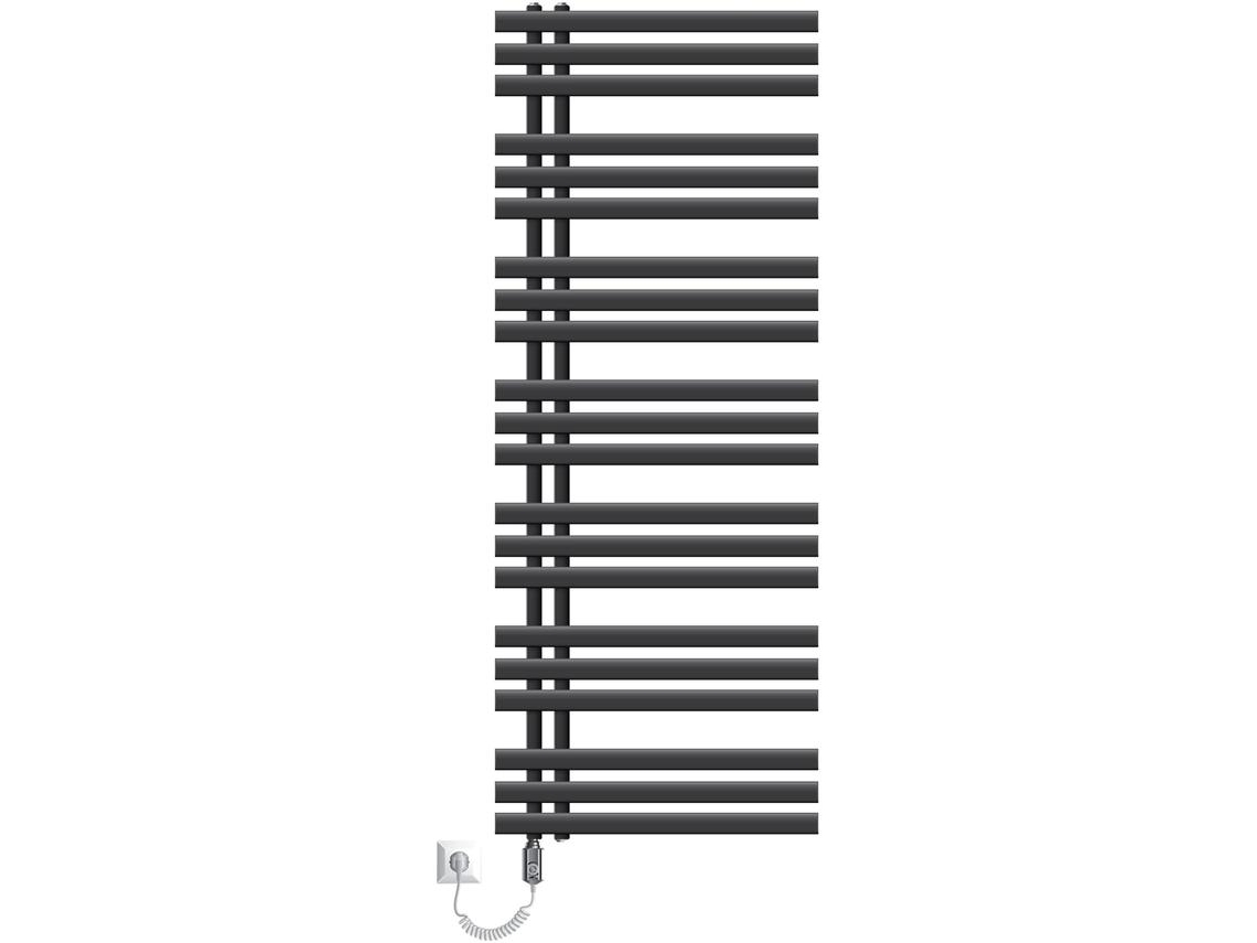 Radiador de baño Iron EM 600x1600 mm antracita con elemento calefactor 900W ECD