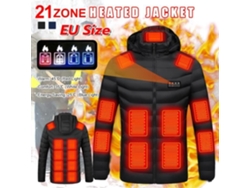 Chaqueta Térmica para Hombre/Mujer con 3 Niveles de Calefacción Abrigo Térmico con Capucha para Hombre/Mujer para Caza de Invierno-L MIOLOE