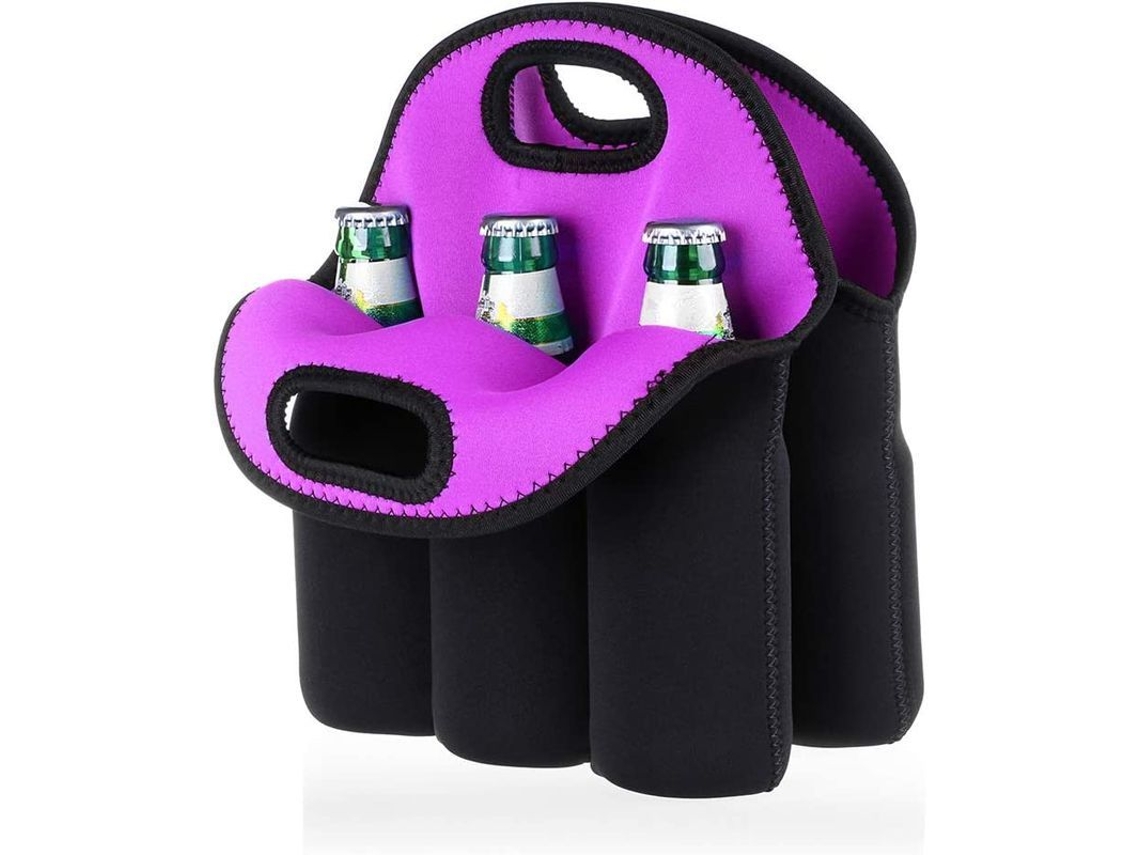 Bolsa Isotérmica De Neopreno Para 6 Botellas Con Asa, Duradera Y Ligera Para El Transporte.
